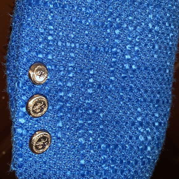 Blue Indefeir Tweed Blazer - Picture 3 of 4